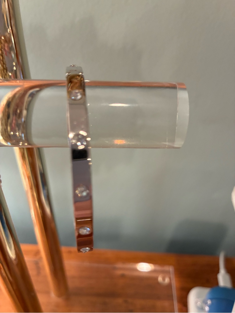 kate spade Silver Crystal-Accent Bangle Bracelet